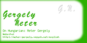 gergely meter business card